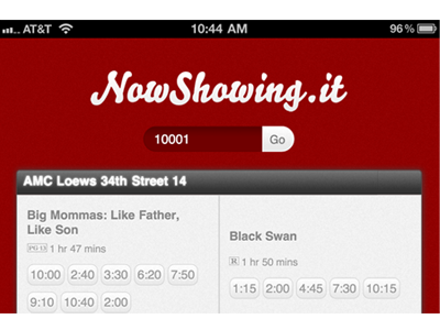 NowShowing.it iPhone App