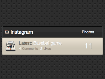 Instagram Ego widget