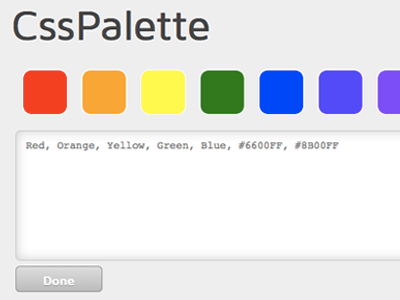 CssPalette Colors css palette