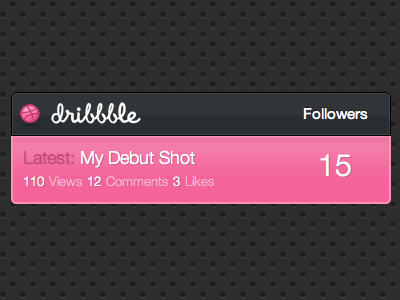 Dribbble Ego/Dashboard Widget