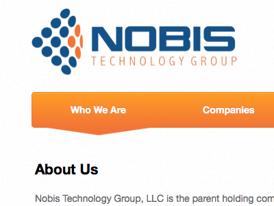 Nobis blue nobis orange redesign website