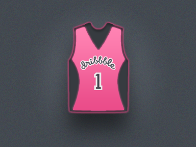 Jersey basketball dribbble grey jersey pink