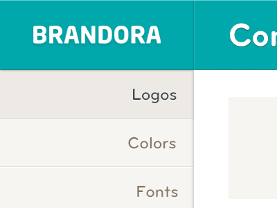 Brandora brandora bryant header navigation teal