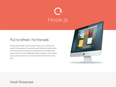 Hook.js - Pull to refresh. For the web. hook javascript jquery js plugin pull refresh