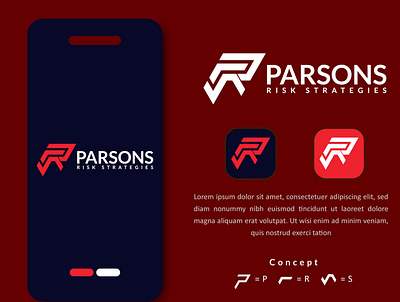 Parsons Risk Strategies-Logo Identity Design abstract brand design brand identity branding business logo company logo creative creative logo design graphic graphic design icon logo logo design logo folio logotype modern logo design vector