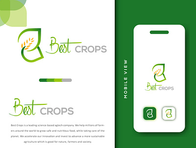 Best Crops Logo Design abstract agriculture agriculture logo brand design brand identity business creative crop design eco farm logo graphic design grow harvest logo logo design logo icon logo type logotype modern logo