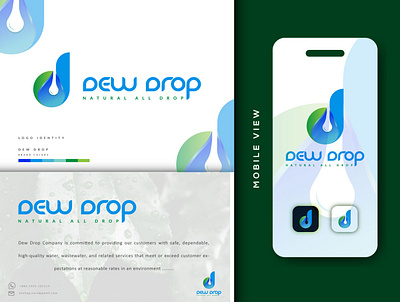 Dew Drop Logo Identity abstract brand design brand identity branding design graphic design illustration logo logo design logotype