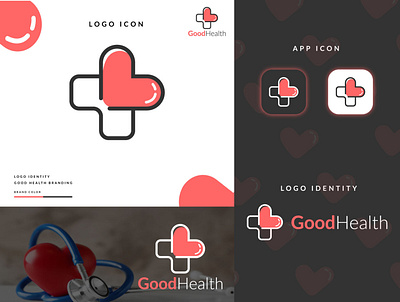 Good Health Logo Branding abstract brand design brand identity business logo company logo design graphic design health heart illustration logo logo design logo folio logotype medical medicine