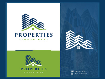 Properties Logo abstract brand design brand identity building logo design graphic design housing logo illustration logo logo design logotype properties real estate real estate mor