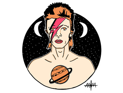 David Bowie digitalart drawing illustration