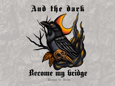 And the dark become my bridge. dark art dark artist design digital illustration digitalart horror art illustration illustrator lowbrowart macabre art