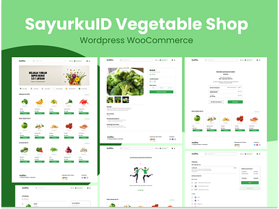 Sayurku Vegetable Shop Wordpress Woocommerce branding desktop design ui design ux design vegetable shop vegetable ui web design