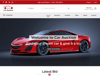 Car Auction Web Design branding car auction web design graphic design illustration photoshop ui