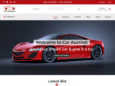 Car Auction Web Design