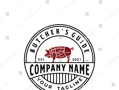 buther's guide cutting pork swine gammon bacon boar pig javelina bacon butcher gammon ham javelina logo pig pork vector