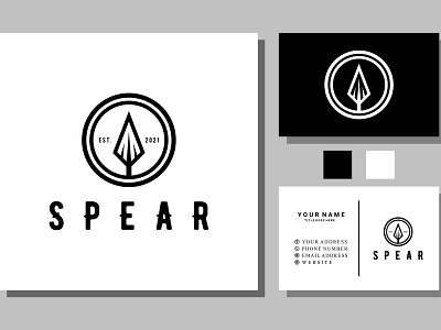 spear or arrow head in the circle shape logo design