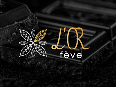 L'or fève branding design icon illustration logo typography vector