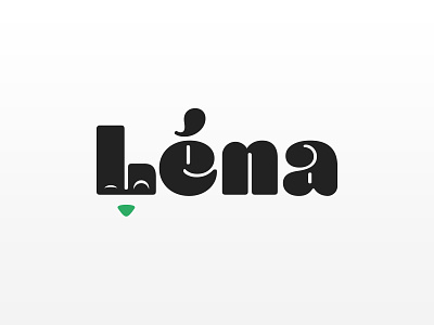 Léna branding chien croquette design dog icon illustration illustrator logo typography vector