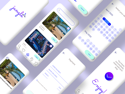 JungleApp design isometric uidesign