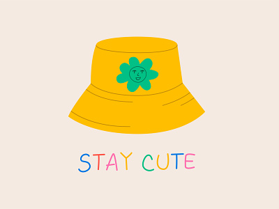 Cute Panama accessory cute flat hand drawn hat illustration kid core lettering panama quote vector vector illustration