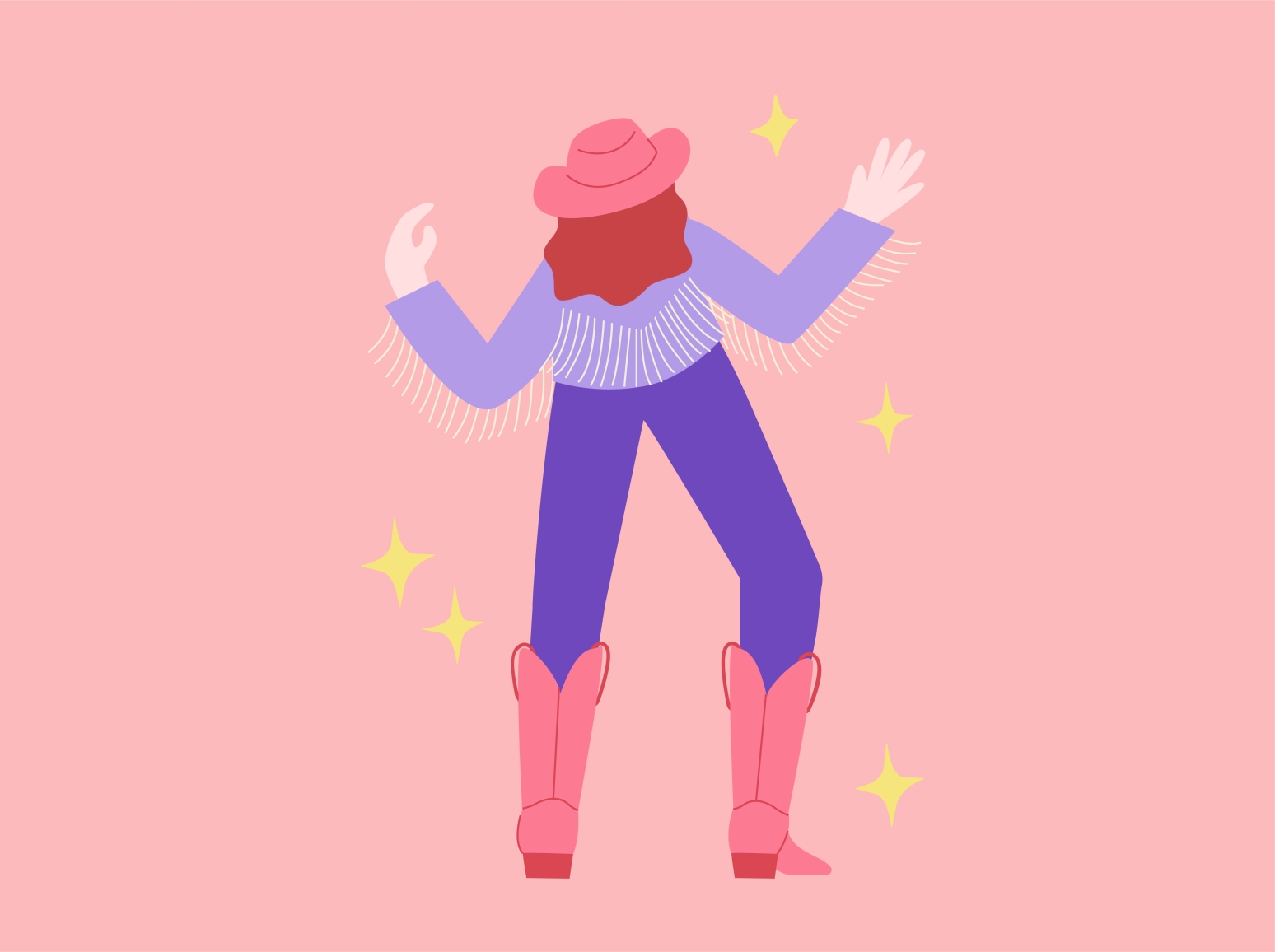 Dancing Cowgirl by Elizabeth Bochkova on Dribbble