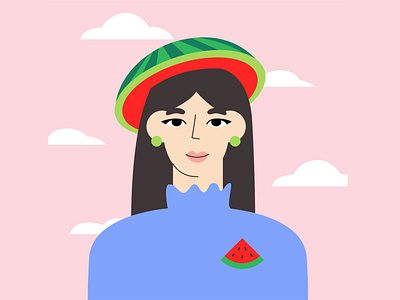 Girl with watermelon