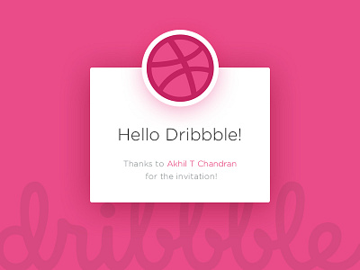 Hello dribbble!