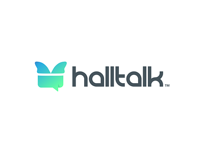 Halltalk app branding bubble icon identity logo logo design logomark media monogram social talk