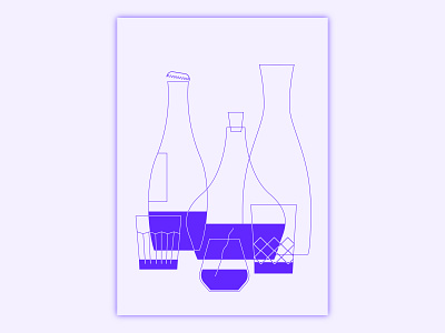 Drinks design drink glass illustration purple vector