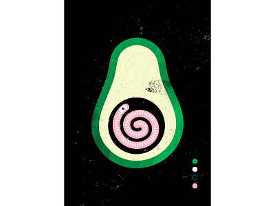 Avocado avocado design illustration skeleton worm