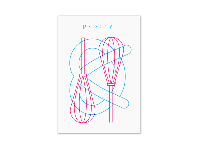 Pastry branding design illustration logo minimalist pastry vector whisk white