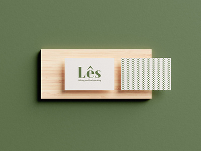 Les (hiking and backpacking) branding design forest green hiking and backpacking logo vector woods