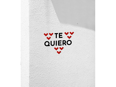 Te quiero design heart illustration logo te quiero vector