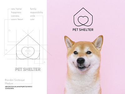 Pet shelter animals branding care design dog illustration logo pet shelter vector