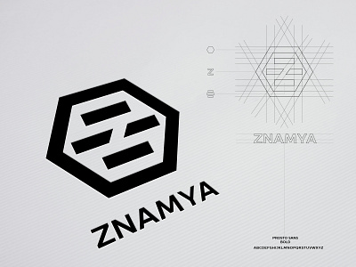 Znamya (logo for honey business) beehive branding design honey honeycomb illustration logo negative space vector