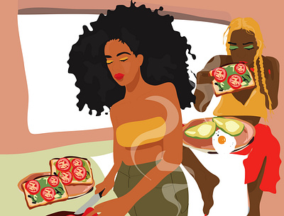 Lunch time digitalillustration foodillustration foodlover illustration illustrator lunchtime southafrica