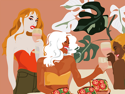 Food with Friends foodfriends foodillustration graphicdesign illustration illustrator