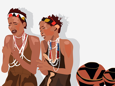 Tswana or Batswana illustration southafrica traditionalart tswanaculture