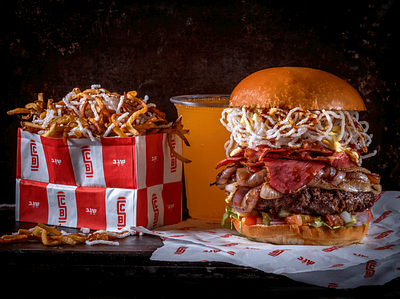 Segev Crunch Burger branding burgers design icon logo red yummy