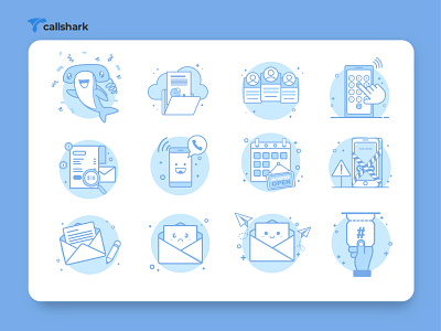 Callshark Icon Design icon icon app icon artwork icon design icon set iconography