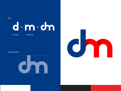 DM logo design dm letter d logo letter m logo logo logo design logo symbol logotype