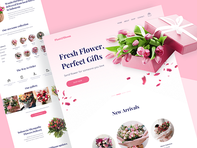 PLANT&BLOOM - LANDING PAGE flower homepage landing page layout plant ui user interface web design websites