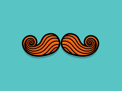 Moustache colour design fun graphics icon moustache vector