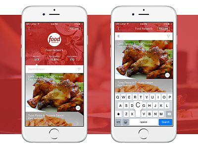 Recipes - iPhone UI ios ios8 iphone profile search ui user interface