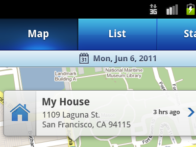 Map View android map map view mobile navigation tabs ui user interface