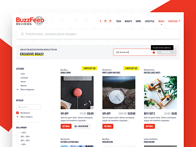 BuzzFeed Reviews - Ecommerce Web