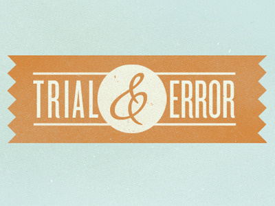 Trial&Error ampersand debut texture typography vintage