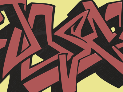 Graffiti graffiti hiphop pale red yellow