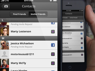 Contact-type Icons — iPhone UI iphone mobile retina segmented control toggle ui user interface