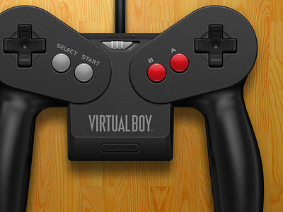 Virtual Boy 3d black controller emulation illustration mac nintendo openemu plastic video games virtual boy wood